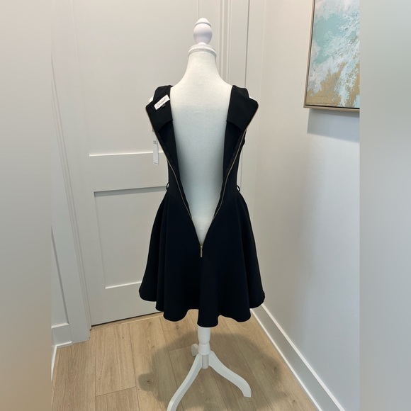 NEW Closet London Skater Dress in Black US size 6 missing belt - Picture 5 of 15